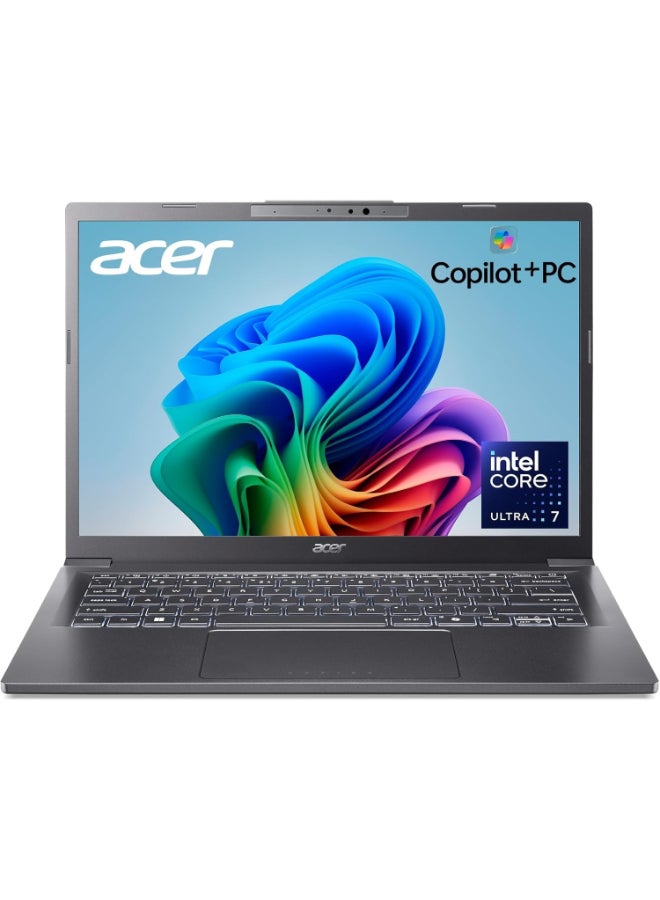 Compare Aspire 14   AI A1452MT701K Laptop, 14 WUXGA IPS Touch Display, Intel Core Ultra 7 258 V, 32GB RAM, 1TB SSD, Intel Arc 140V GPU English Steel Gray at KSA Price