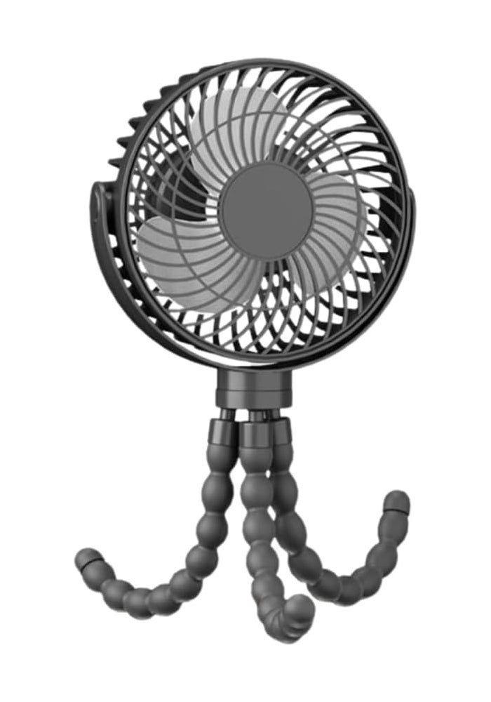 Compare Portable Fan with Flexible Tripod, 3Speed Settings, 360Degree Rotation, Safety Grill, Black at KSA Price
