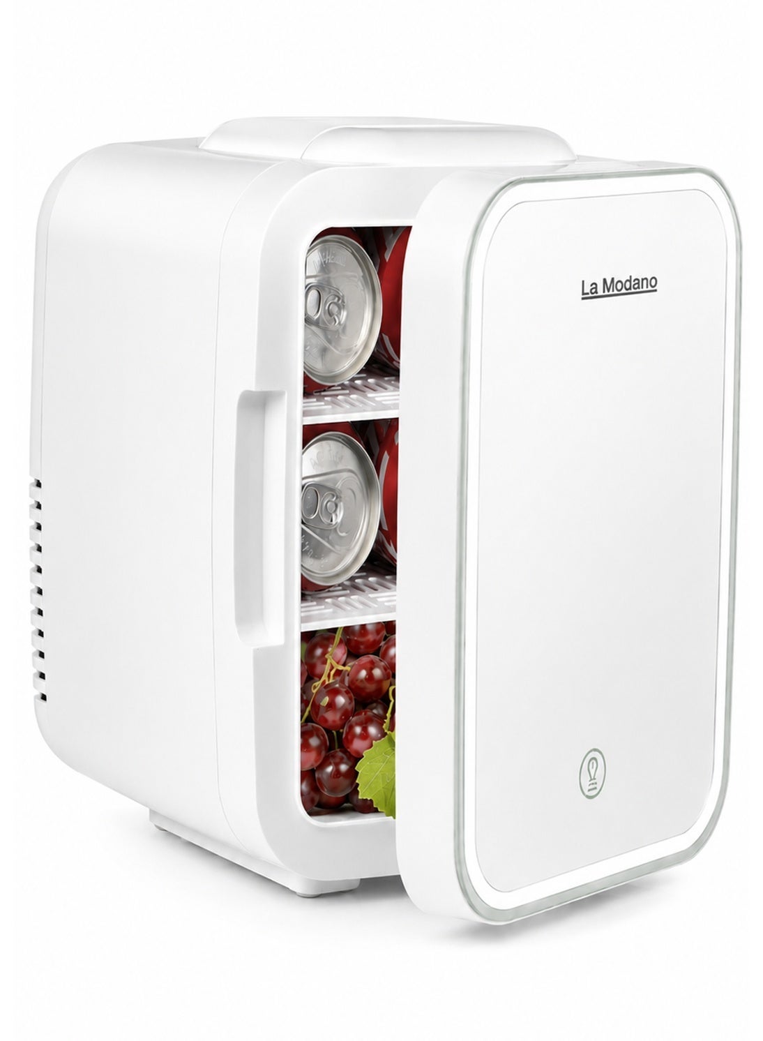 Compare La Modano 5L Mini Fridge Portable Cooler Warmer for Skincare, Cosmetics & Food Quiet Personal Beauty Fridge with LED Mirror Light, ACDC Dual Power Cable for Home, Office, Car & Travel  LMC25 1 Year Warranty at KSA Price