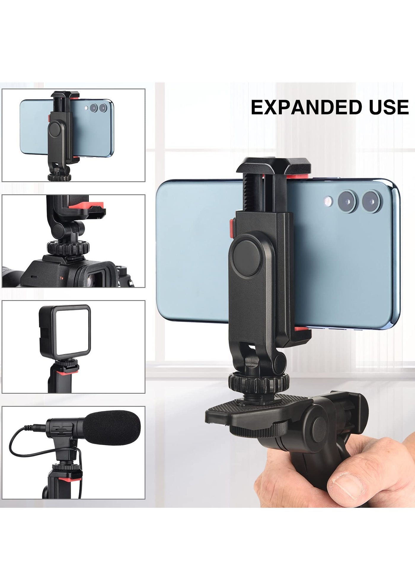 Cell Phone Tripod Mount Adapter Holder, with 2…