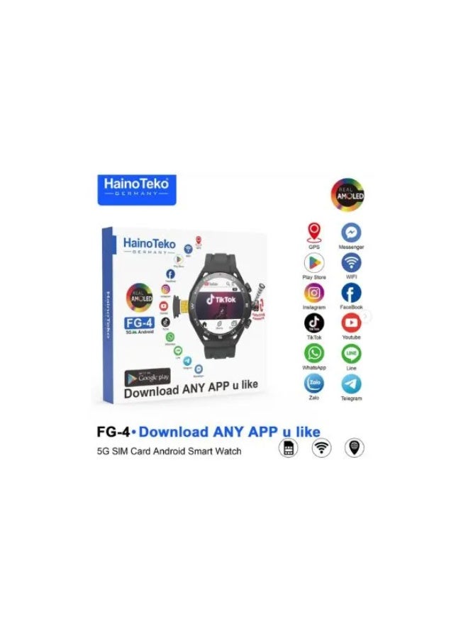 Compare FG4 5G Android Smart Watch with Camera | SIM Calling Smartwatch, HD Touch Display, Fitness Tracker, Heart Rate Monitor, Bluetooth Connectivity, Smart Notifications for Everyday Use at KSA Price