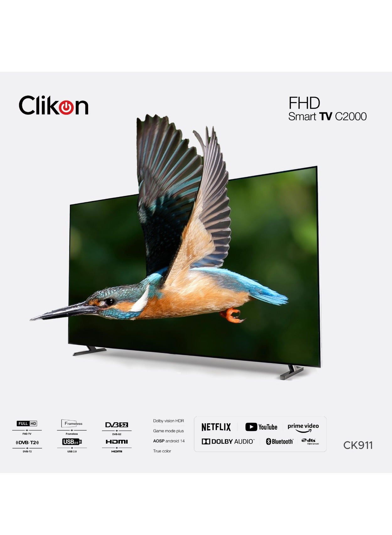 Compare 42 Inch Full HD Smart Android LED TV | AOSP Android 14| 2 HDMI 2 USB |True Colour|Headphone Jack, Remote Controller, Slim LED, 1 GB RAM at KSA Price