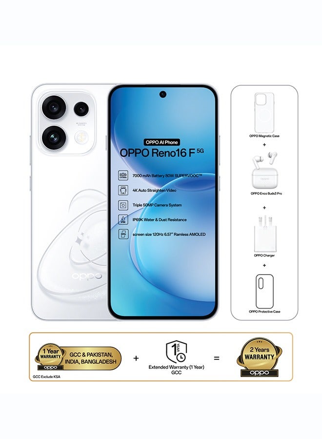 Reno16 F AI Phone Dual SIM 5G Pop White…