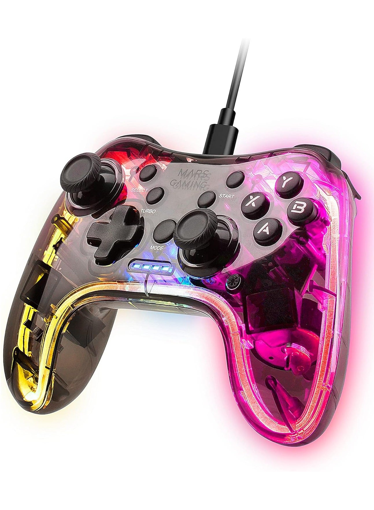 Compare Professional Neon RGB Wireless Gamepad Dual Haptic Vibration Analogue Joysticks Controller For PC And PS3 at KSA Price