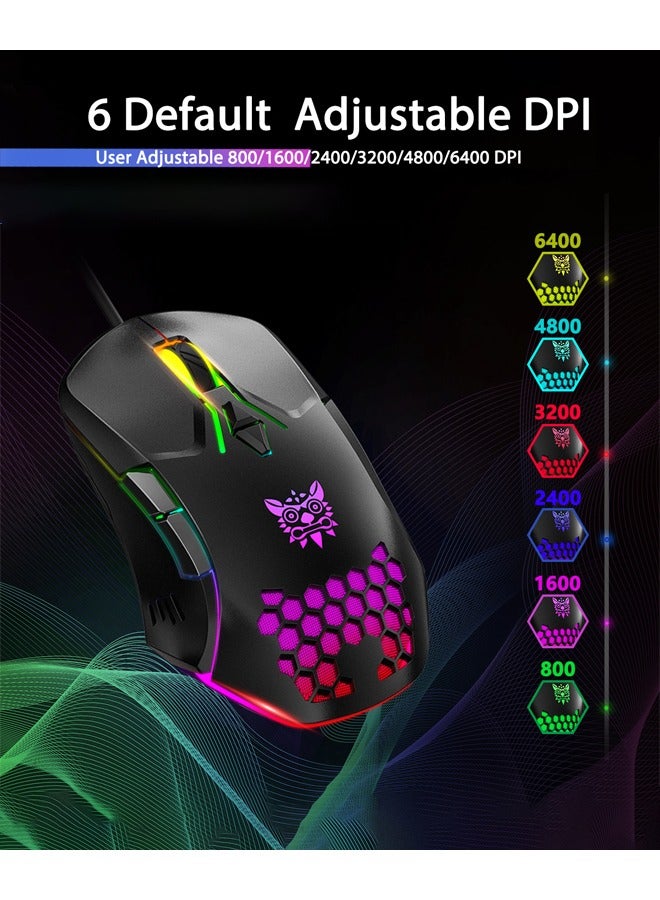 Gaming Mouse, Wired PC Entry Level Mice with RGB…