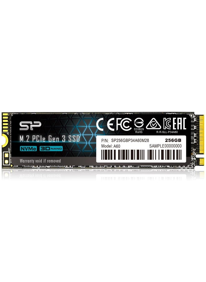 Compare Silicon Power P34A60 256GB NVMe M.2 2280 SSD – PCIe Gen3x4, Up to 2200MBs Read, 3D NAND Internal Solid State Drive at KSA Price
