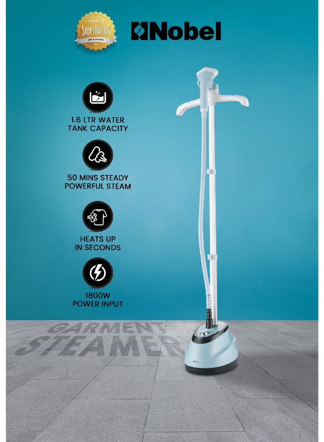 Garment Steamer with Adjustable Telescopic Pole, 35g/min…