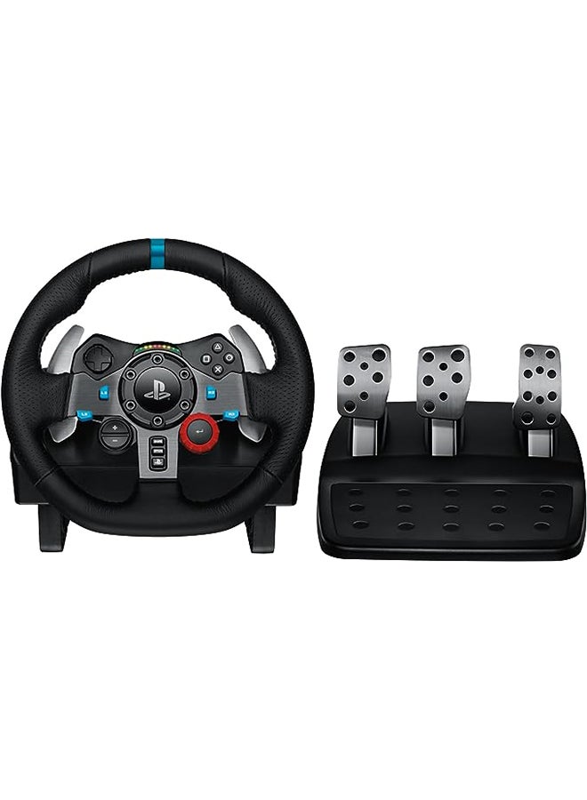 Compare G29 Driving Force Racing Wheel & Pedals – DualMotor Force Feedback, 900° Rotation, LeatherWrapped Wheel, Stainless Steel Pedals, PS4PS3PC Compatible, OnWheel Controls & Paddle Shifters at KSA Price
