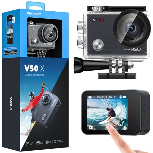 AKASO V50X Native 4K30fps WiFi Action Camera with…
