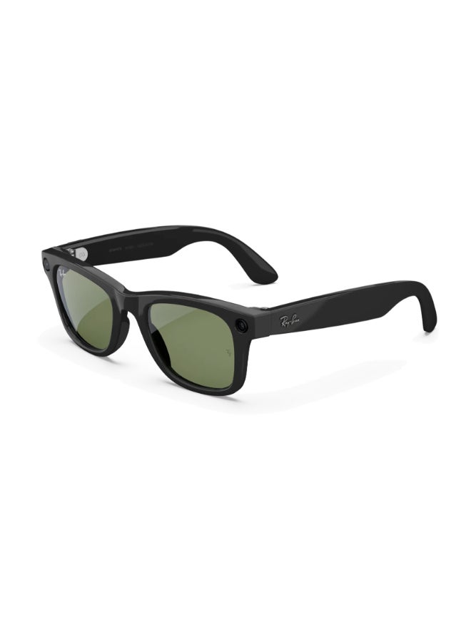 Compare RAYBAN Wayfarer Gen 2 Shiny Black Frame Green Lens Standard High bridge Shiny Black Green at KSA Price