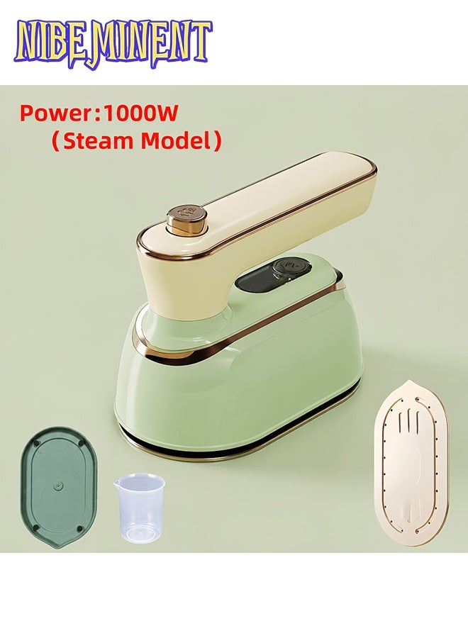 Compare Portable Handheld Steam Iron, 1000W Mini Travel Garment Steamer, 70ml Water Tank, 20s Fast Heating, Wet & Dry Dual Ironing, Flat & Hanging Ironing, Comes with Measuring Cup & Heat Resistant Pad, for Home & Travel at KSA Price