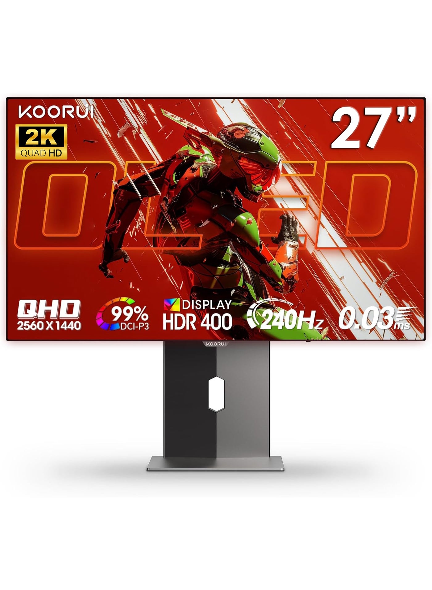 Compare 27Inch OLED QHD 2K Gaming Monitor | 240Hz Refresh Rate, 0.03ms Response, AdaptiveSync, 99% DCIP3, HDR True Black 400, HeightPivotTiltSwivel Adjustable Stand, HDMI & DisplayPort, VESA Mount S2721XO at KSA Price