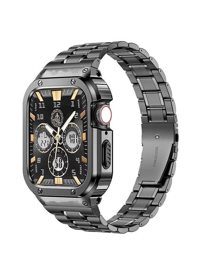 Stainless Steel Watch Band with Case For Apple…