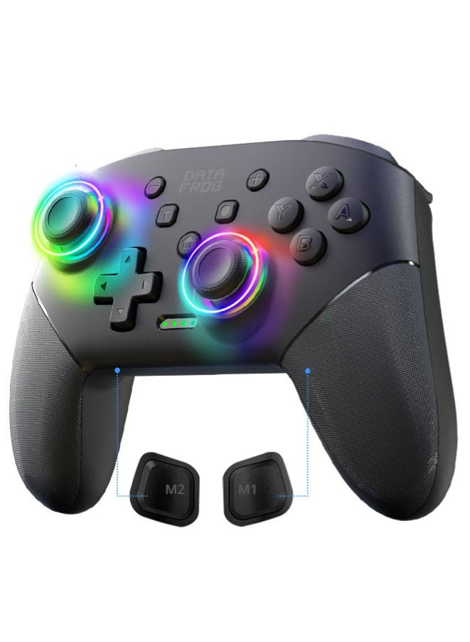 Compare Gaming Controller Wireless Pro Controllers Compatible with SwitchOLEDPC 9Color Rgb Led 900mah Battery 6Axis Motion Wake Up Function at KSA Price