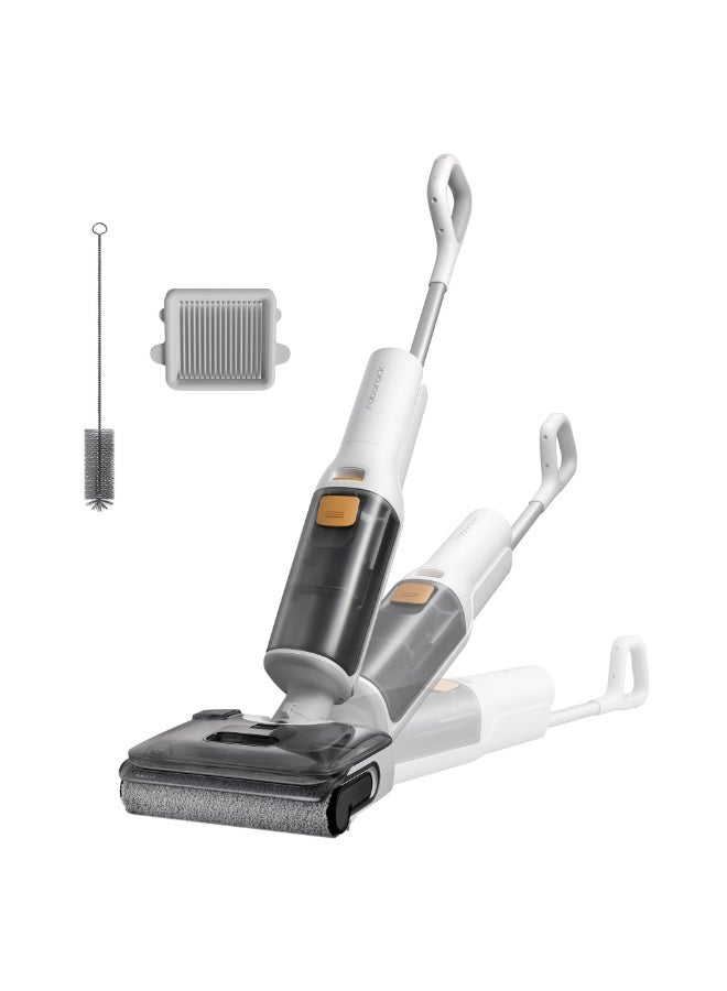 Compare Roborock F25 RT Cordless Wet Dry Vacuum Cleaner,180° LieFlat Floor Cleaner Machine,90°C Edge to Edge SelfCleaning,Vacuum Mop All in One,40Mins Runtime Electric Floor Cleaner 20000 Pa for Home at KSA Price