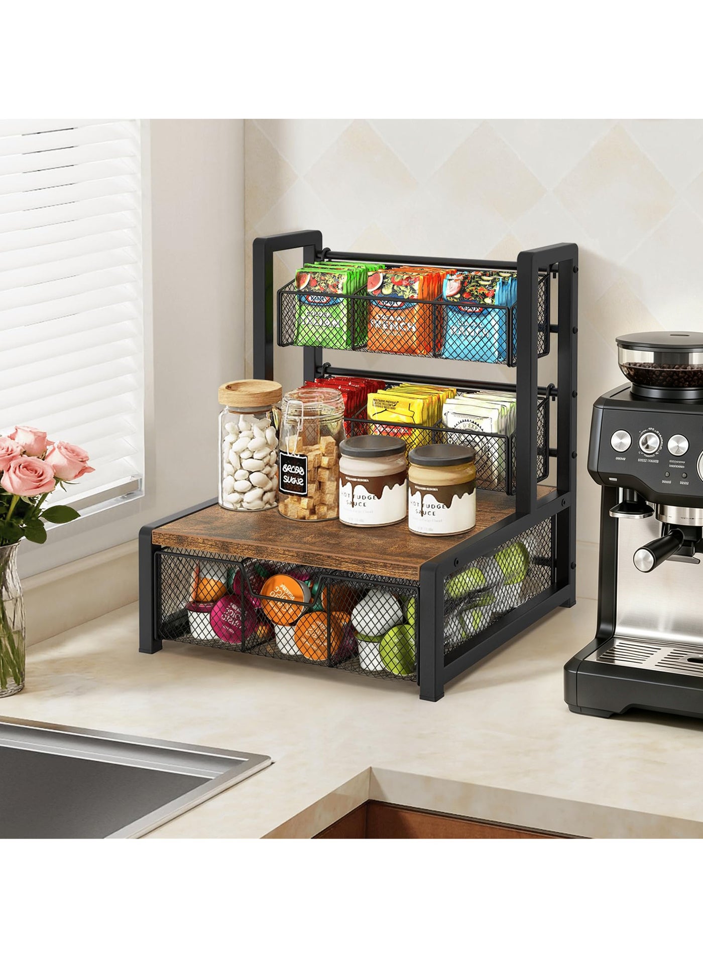 Capsule Coffee Storage Rack, Countertop Coffee Bar…