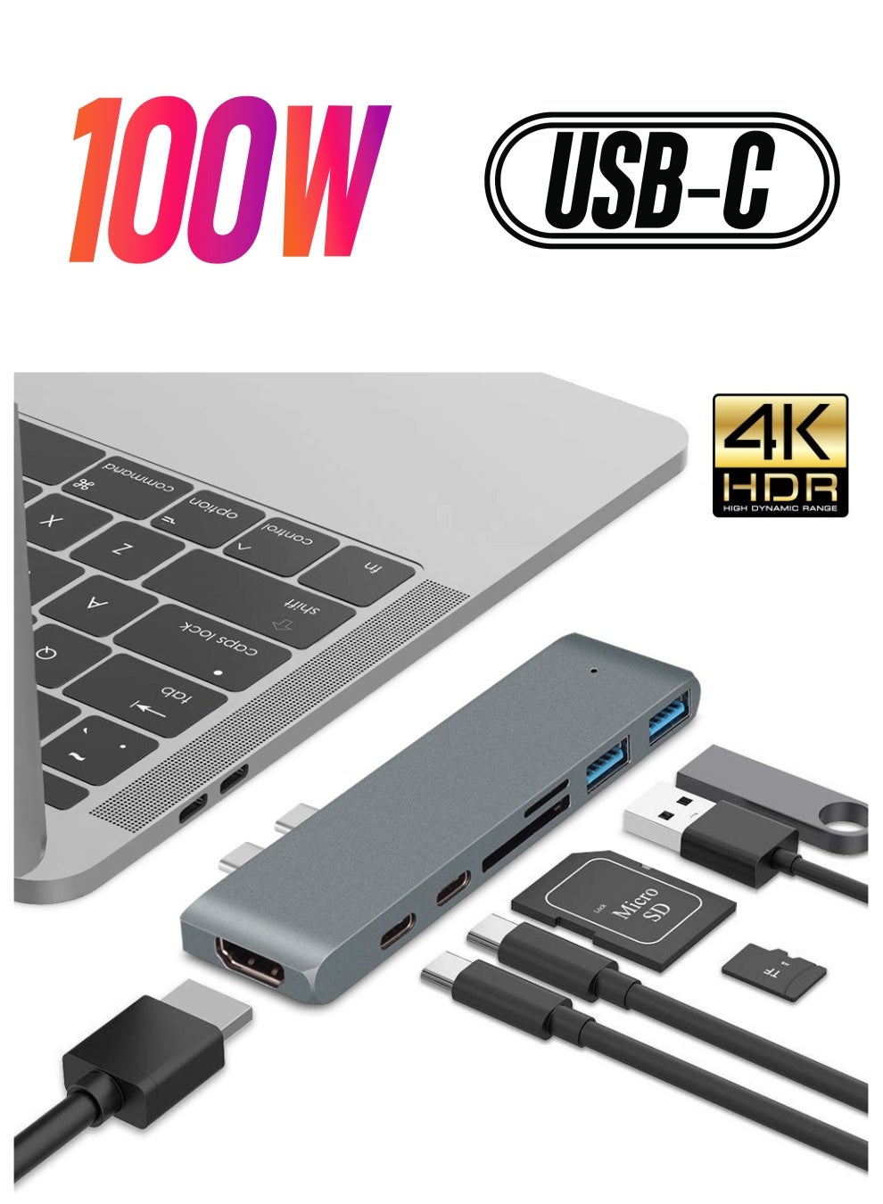 Compare 7in1 MacBook ProAir Dedicated Docking Station Hub Adapter at KSA Price