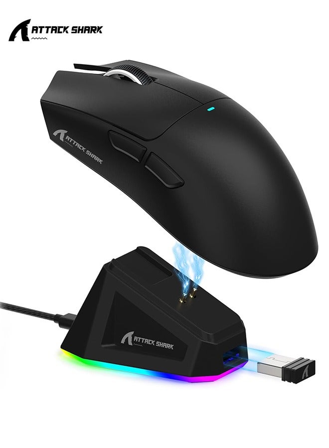 Compare X11 Lightweight Wireless Gaming Mouse with RGB Charging Dock,TriMode2.4GUSBC WiredBT,22K DPI,PAW3311 Optical Sensor,HUYU Switch,5 programmable Buttons for PCMacBlack at KSA Price
