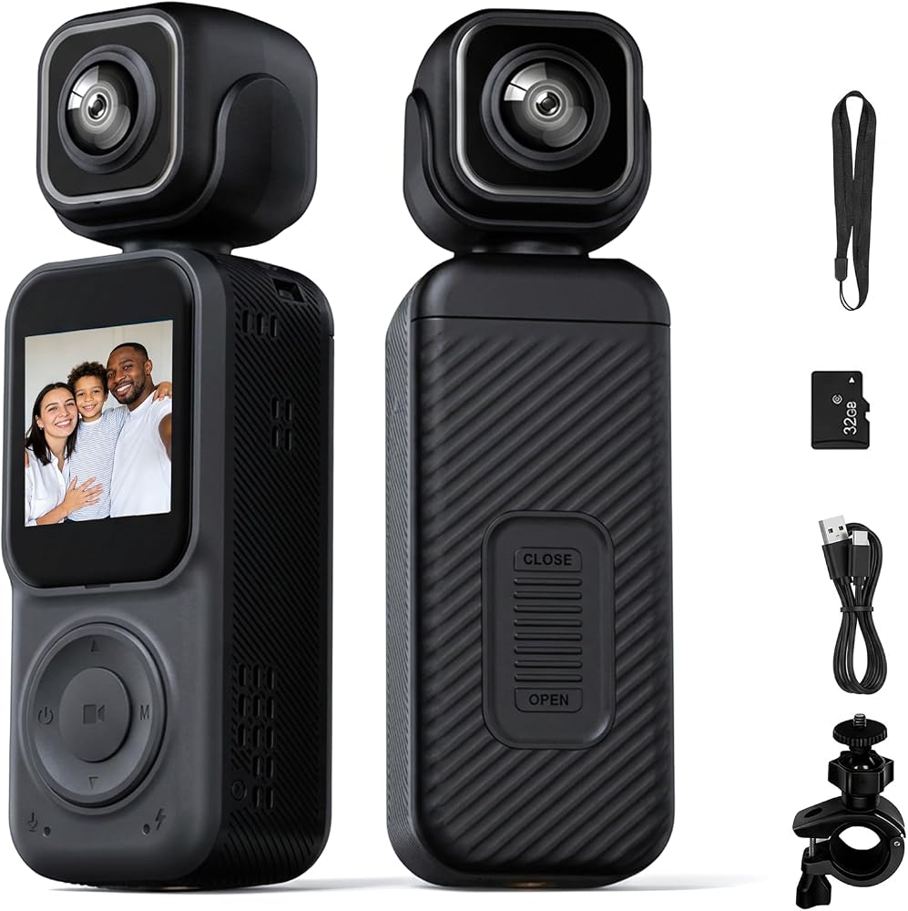 4K Action Camera, Body Camera, Handheld POV…