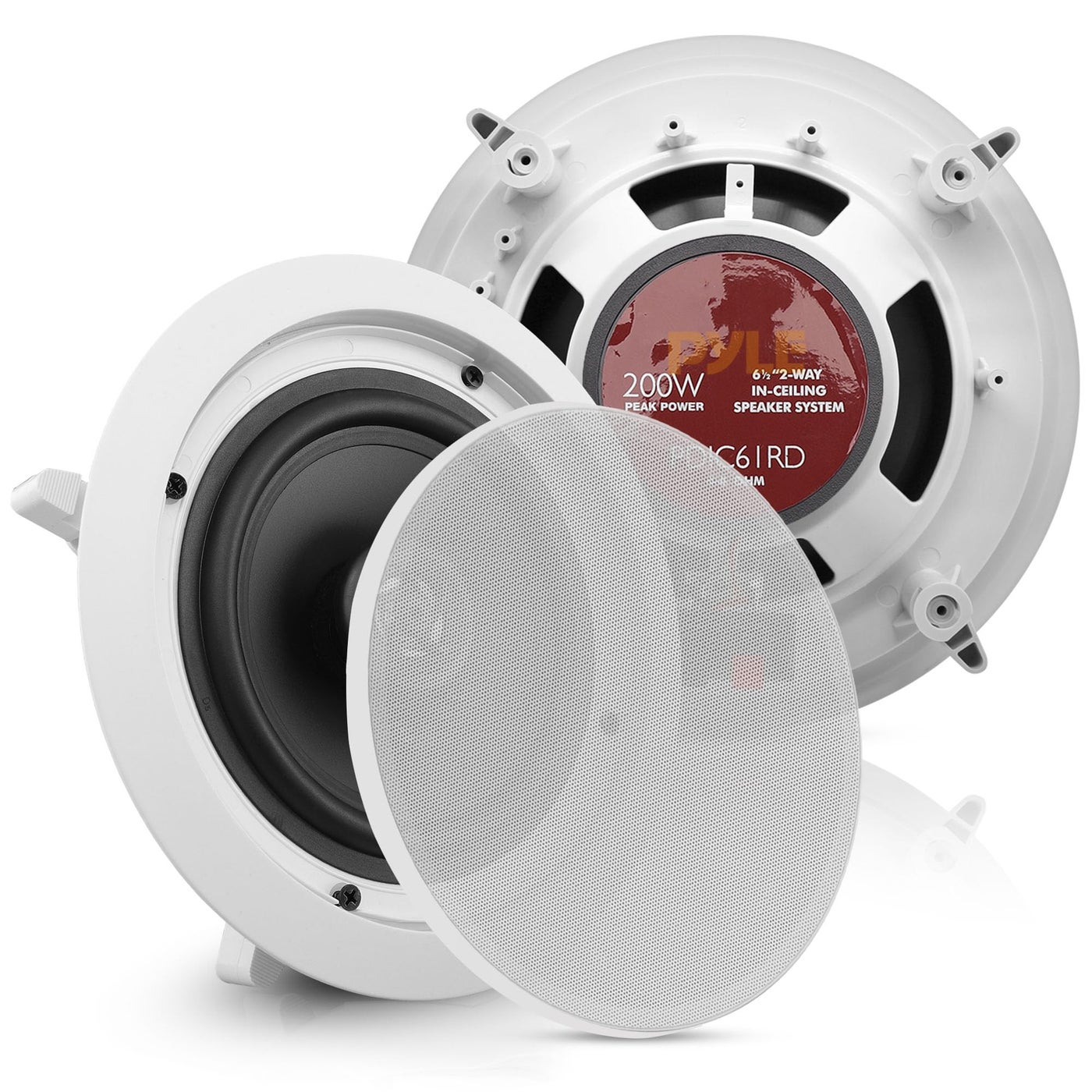 Pyle 6 Inch Ceiling Wall Mount Speakers Pair of…