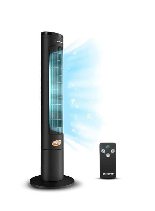 Compare Tower Fan, 40 Height, LED Touch Panel, Remote Control, 80° Oscillation, 12Hour Timer, Quiet Operation, Powerful Airflow, Energy Efficient, Ideal for Home or Office Use 4.3 kg 45 W NTOF4001RL Black at KSA Price