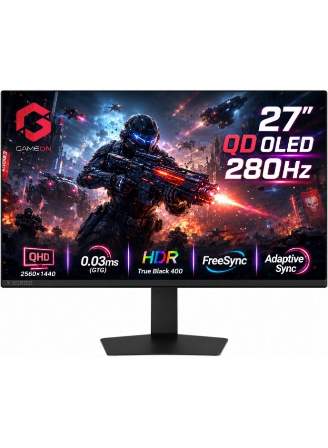 Compare 27 inch Gaming Monitor, QD OLED Display, QHD Resolution, 280Hz Refresh Rate, 0.03ms GTG Response Time, HDR True Black 400, FreeSync, Adaptive Sync| GO27QDOLD280 Black at KSA Price