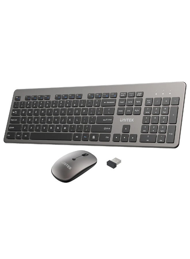 Compare SlimDuo 2.4G Wireless Keyboard & Mouse Combo – Silent, Ergonomic, 10m Range, Adjustable DPI EnglishArabic at KSA Price