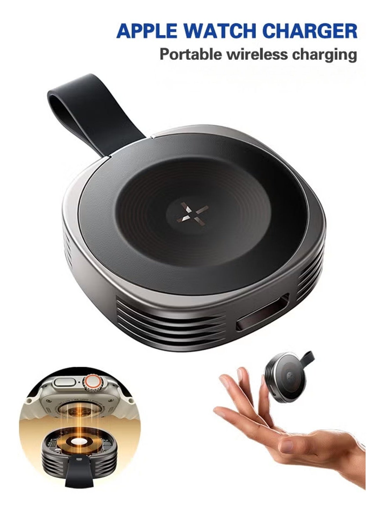 Compare Magnetic Wireless Charger for Apple Watch, Fast Charging Dock, Compatible with All Apple Watch Models, Compact & Portable Design, Easy to Use, Convenient Charging Station for Home & Travel at KSA Price