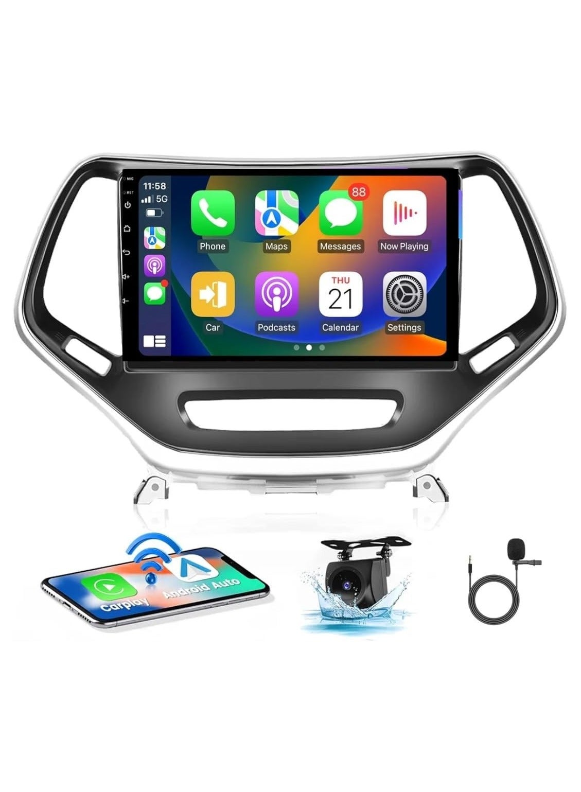 Android Car Stereo Jeep Cherokee 2013-2018 4GB…