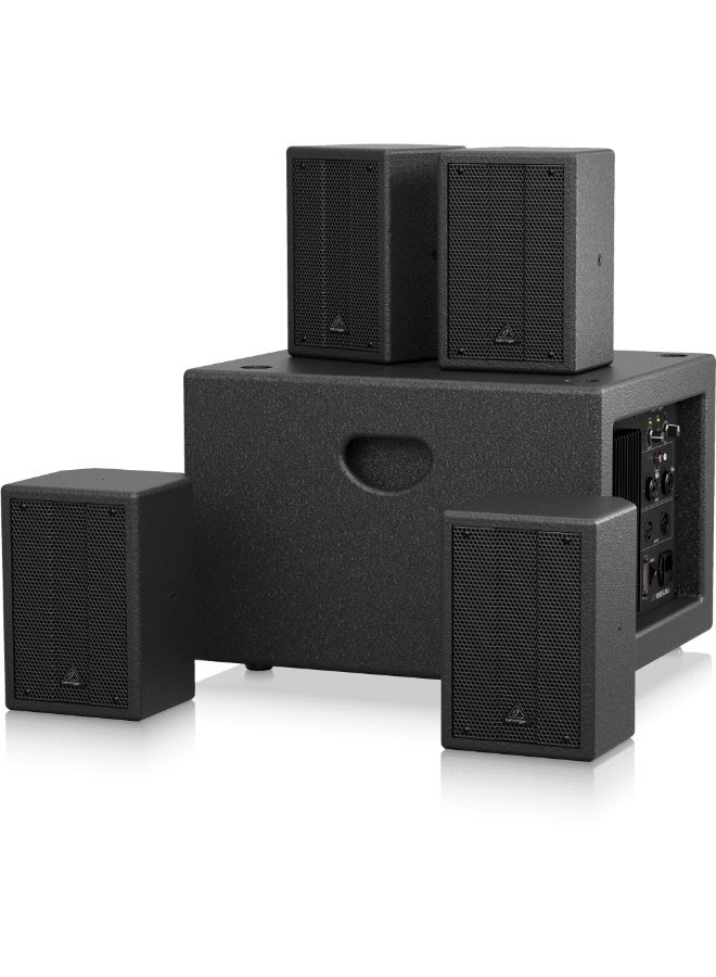 Compare Complete PUB Installation Speaker Bundle with 4 inch Passive PA Speakers and 8 inch Active PA Subwoofer at KSA Price