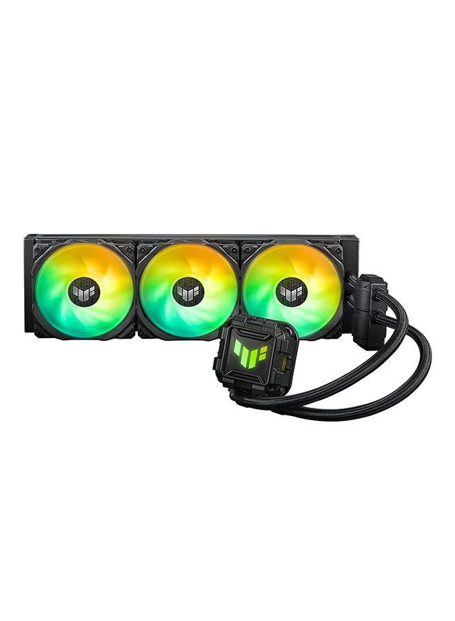 Compare TUF Gaming LC II 360 ARGB Liquid Cooler – 360mm Radiator, 3 x 120mm TUF ARGB Fans, 400mm Reinforced Tubing, Decoupled LowNoise Pump with Cover, Aura Sync Compatible, HighDensity Fins, AntiCorrosion Coating, Universal Compatibility for Intel & AMD, 90RC00M1M0UAY0 Black at KSA Price