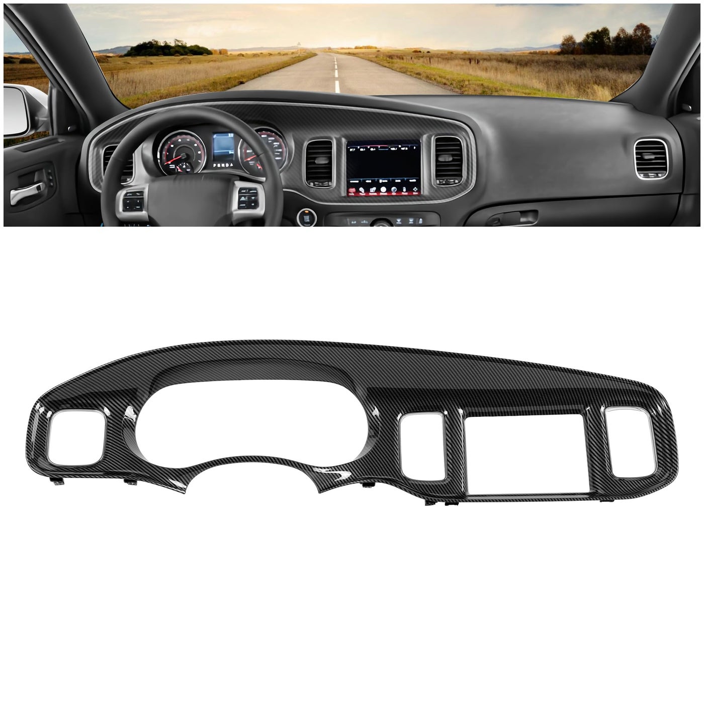 Compare HECASA Center Console Dashboard Cover Compatible with 20112014 Dodge Charger with 84 Inch Touch Screen Full Floor Instrument Panel Cluster Bezel Carbon Fiber Painted at KSA Price