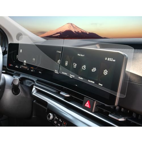 Compare SXCY 4PCS for 2025 Kia Carnival Screen Protector 24 Inch for 2025 Kia Carnival Accessories 2025 Carnival Navigation + Instrument Cluster Curved Screen ProtectorNano at KSA Price