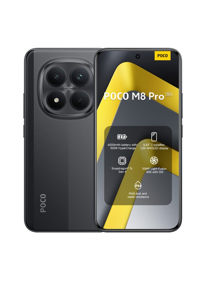 Compare POCO M8 Pro 5G Black 12GB RAM 512GB ROM  Global Version at KSA Price