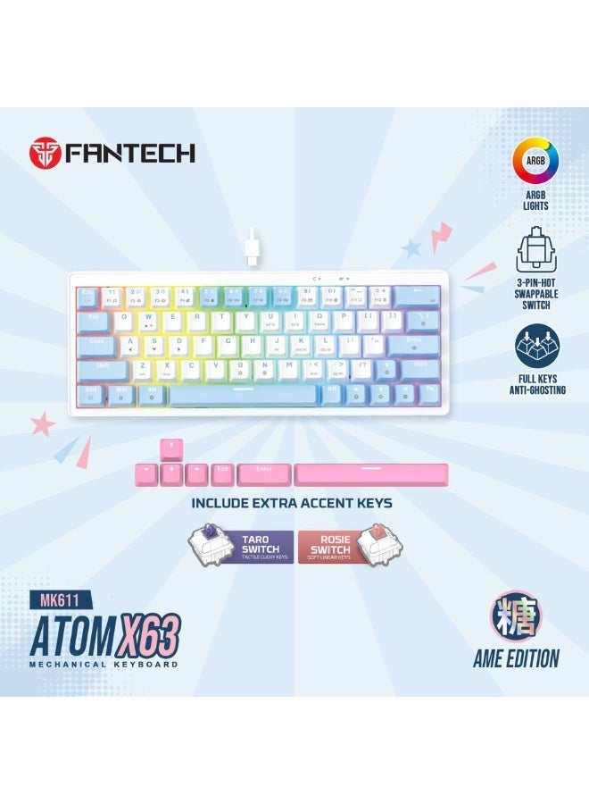 FANTECH MK611 ATOM X63 AME Edition Wired Mechanical…