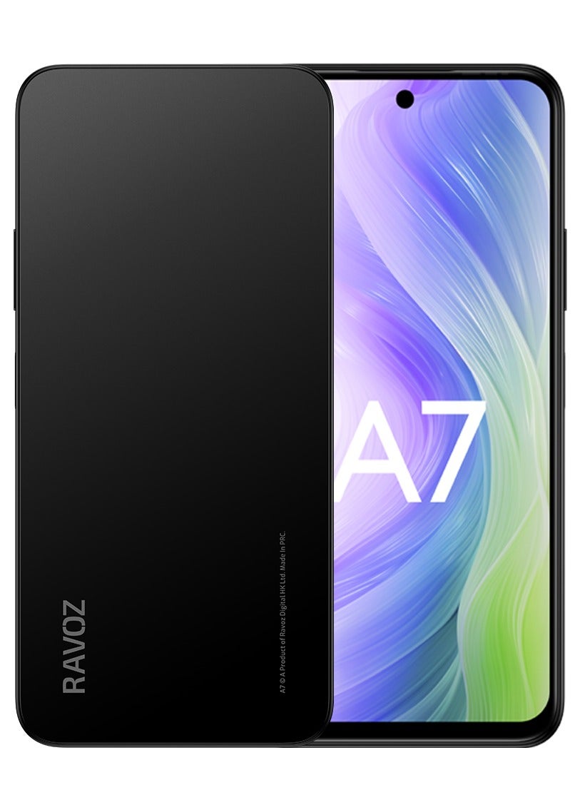 Compare Ravoz A7 No Camera No GPS, 12GB RAM 4GB + 8GB Expandable, 128GB ROM | NFC | Black UAE Version at KSA Price