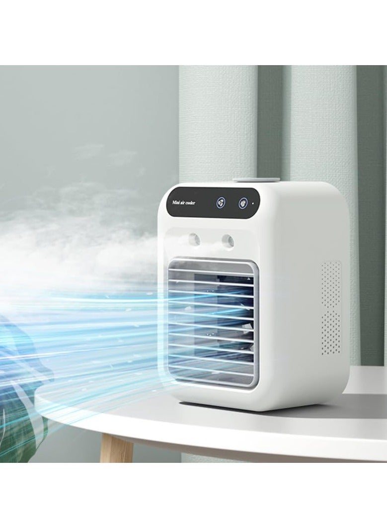 Compare Mini Air Conditioning Fan, Silent Ice Water Spray, Spray Cooling Air Conditioning Fan, USB Rechargeable, Very Suitable For Home Office And Car Installation at KSA Price