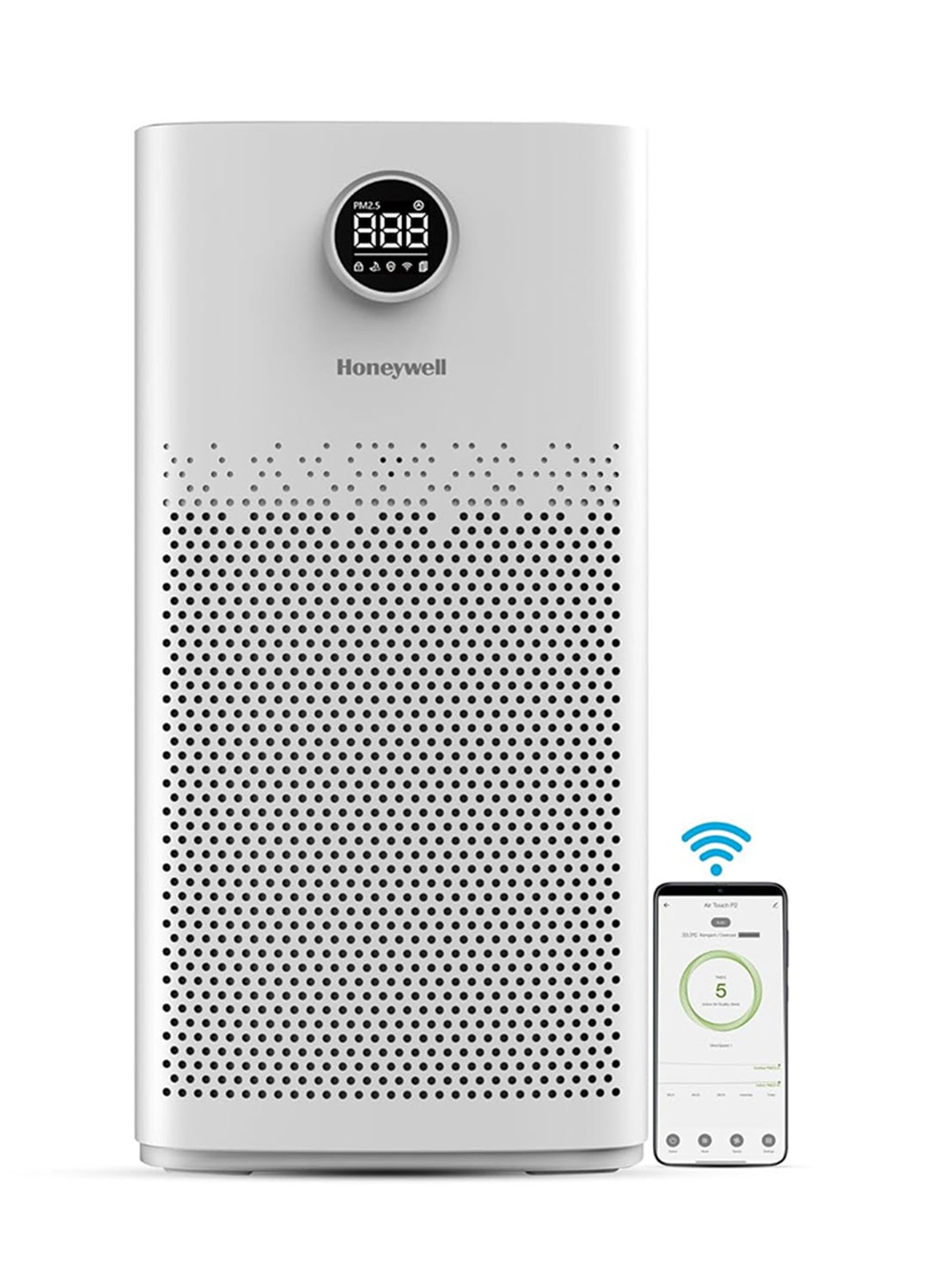 Compare Air Purifier For Home, 4 Stage Filtration,Covers 79m², PM2.5 Level Display, UV,WIFI & Alexa,H13 HEPA Filter, removes 99.99% Pollutants, Air TouchP2 Air Touch P2 White at KSA Price