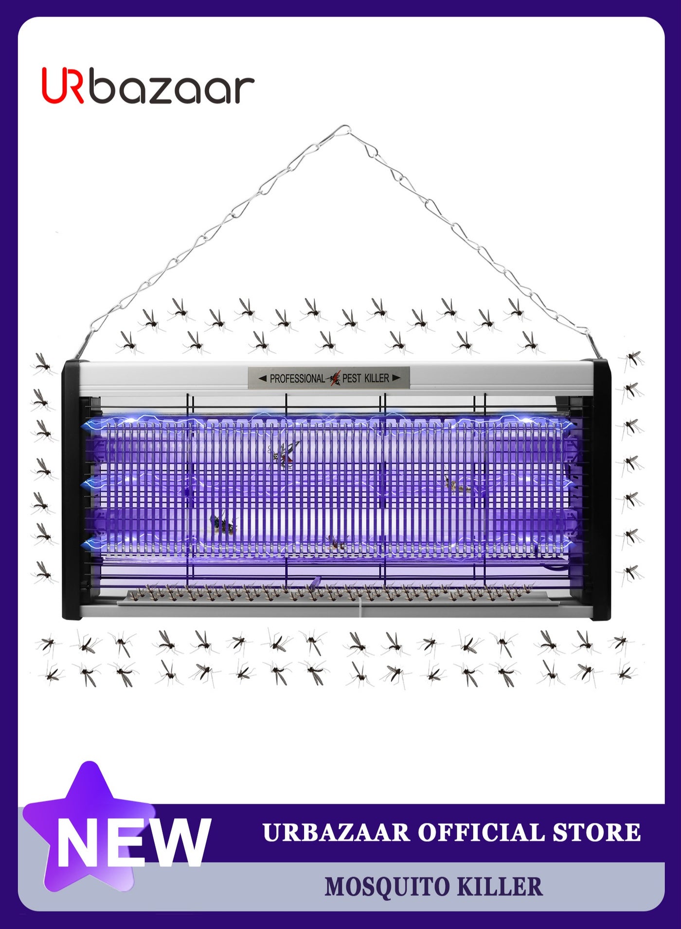 Electric Bug Zapper, High Grid Indoor Mosquito…