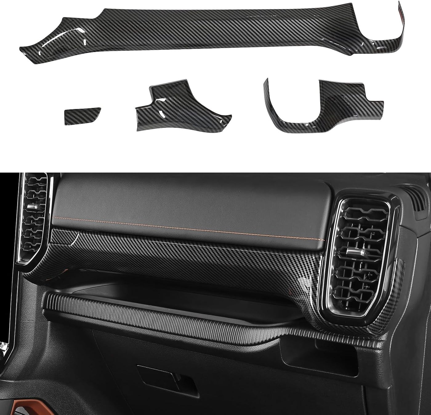 Compare Center Control Panel Dashboard Strips Trim for 6th Gen Ford Ranger 2024 2025 XL XLT Lariat Raptor  Carbon Fiber Look at KSA Price