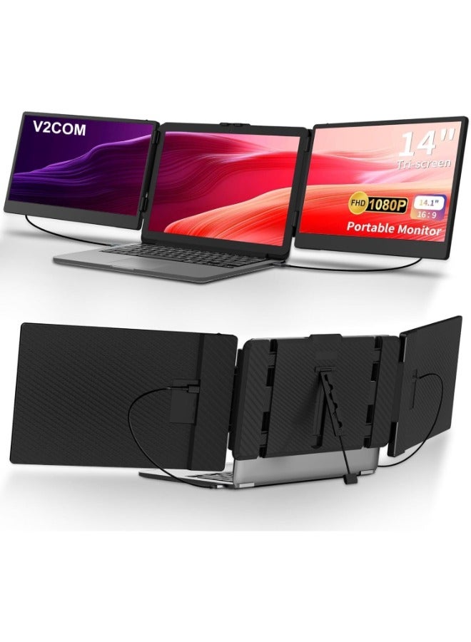 Compare Laptop Screen Extender, 14 FHD 1080P IPS UltraThin DualTriple Monitor Display, HDMIUSBC PlugPlay Portable Monitor for Laptop, Builtin SpeakersMac, Win, Android at KSA Price