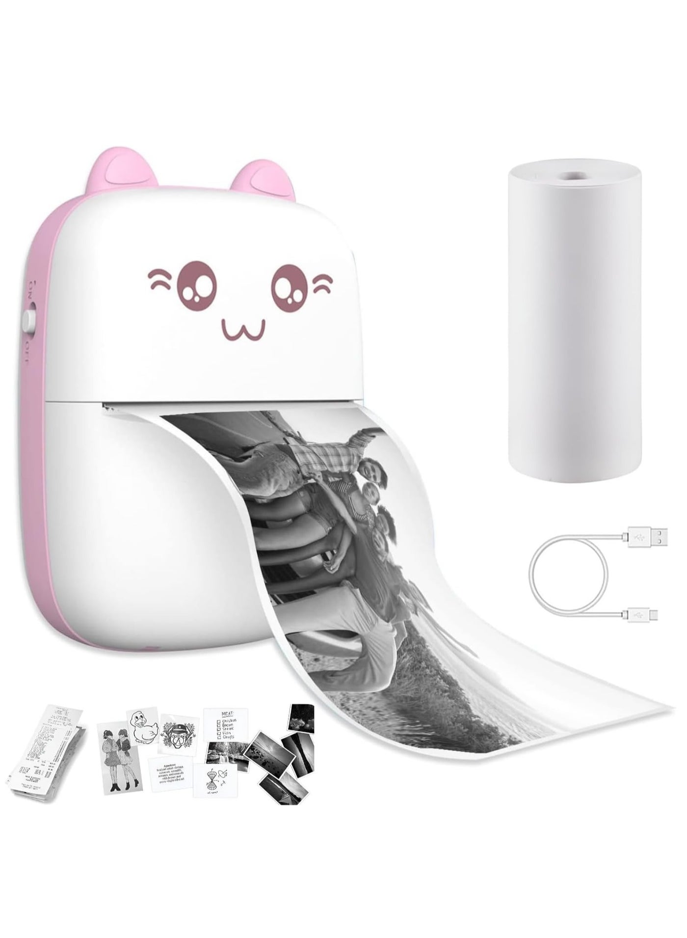 Label Maker Mini Photo Printer Bluetooth Inkless Printer…