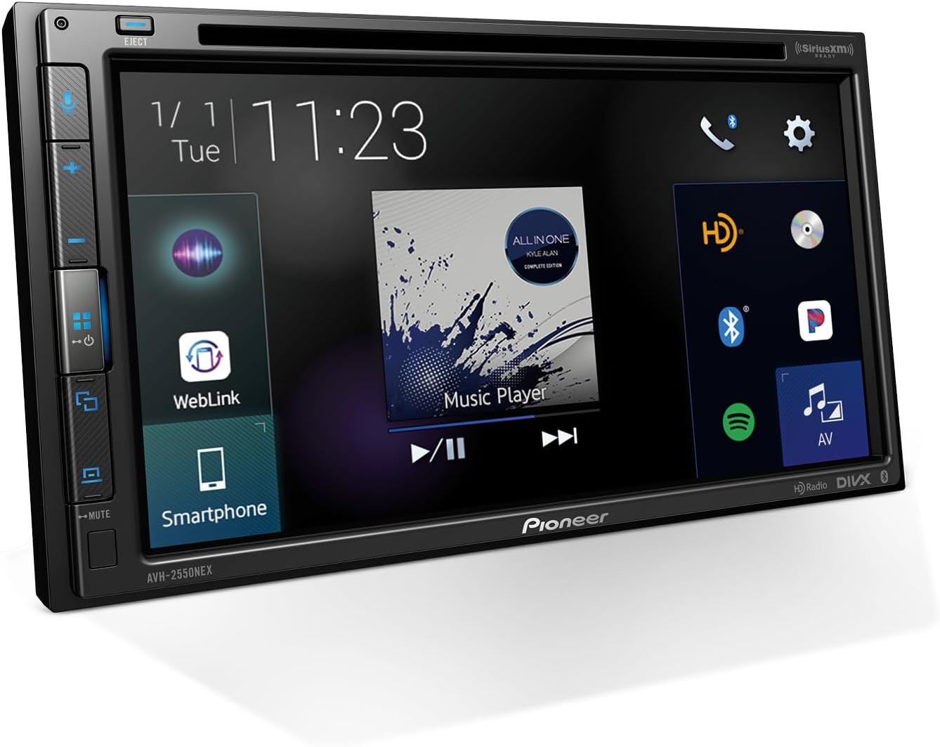 Compare Pioneer AVH2550NEX 68 Touchscreen Multimedia DVD Receiver and Bluetooth Car Stereo  Double Din Head Unit Apple CarPlay and Android Auto HD Radio Rear Camera Capable at KSA Price