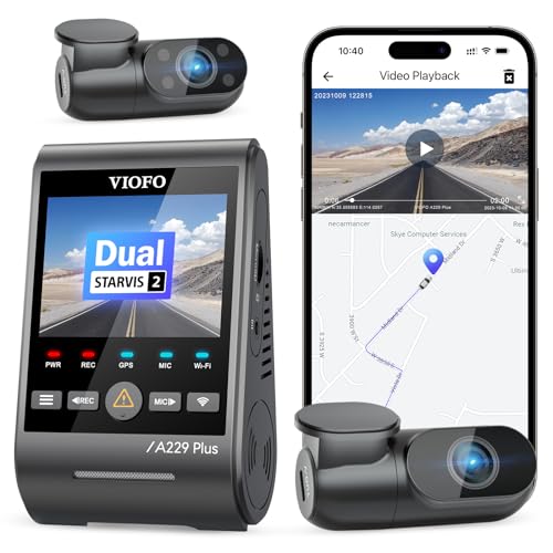 Compare VIOFO A229 Plus 3 Channel Dash Cam, Dual STARVIS 2 Sensors, 3Channel HDR, 1440P+1440P+1080P Front Inside and Rear Car Camera, 5GHz WiFi, Voice Control, UltraPrecise GPS, 24 Hours Parking Mode at KSA Price