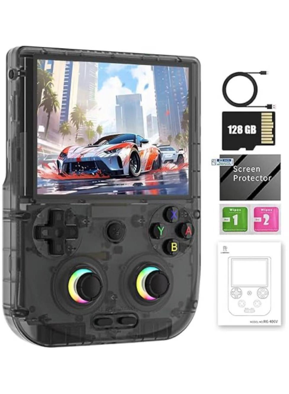 Compare ANBERNIC RG406V  Handheld Game Android 13,rg406v Handheld Game Console with 4Inch IPS Multi Touch Screen Supports 5500mAh Battery 1080p DP WIFI Bluetooth Black at KSA Price