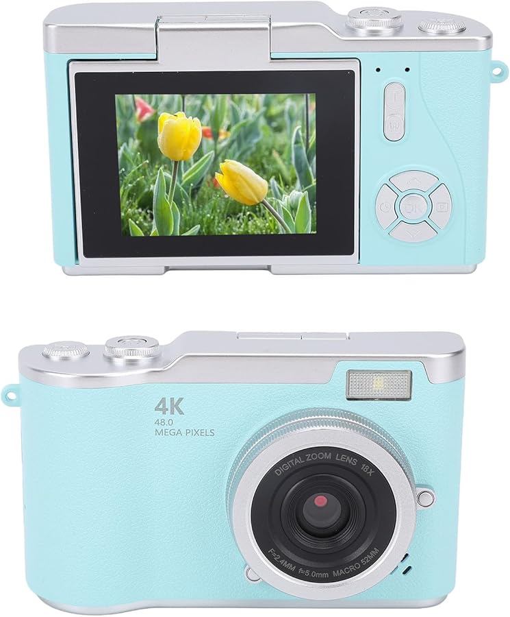 Green Digital Camera 4K Autofocus Vlog Camera with…