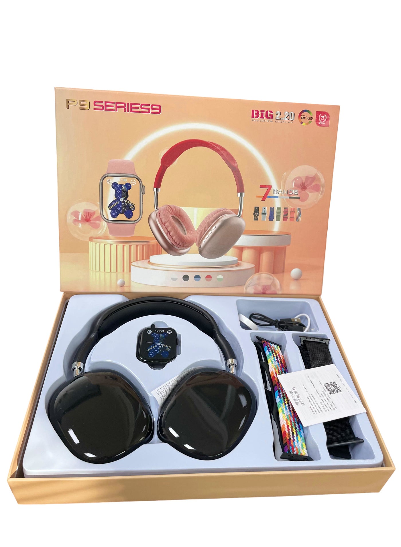 Headset with Smart Watch Ultra with 7 Straps Full…