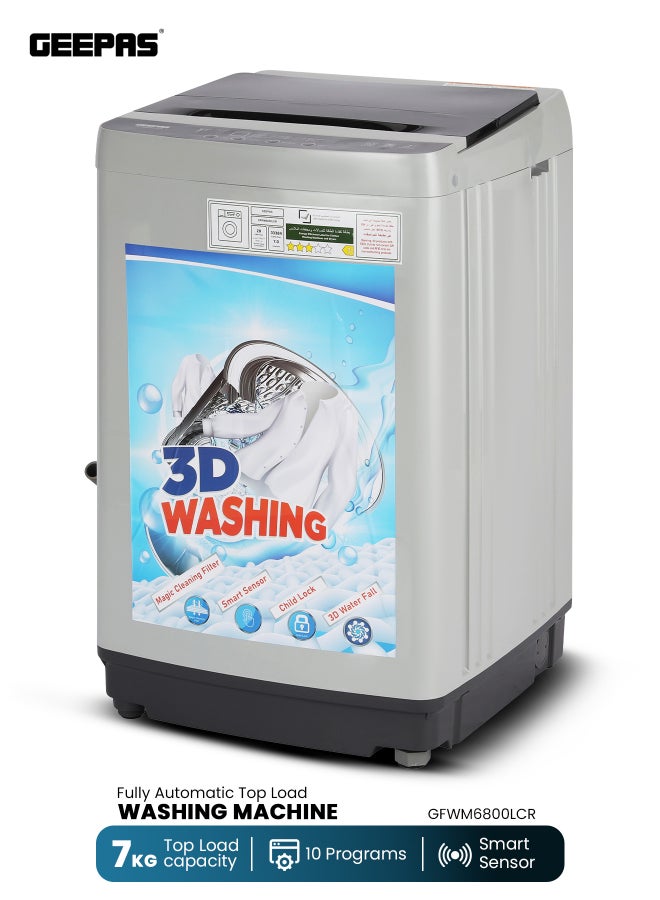 Compare Fully Automatic 7 Kg Top Load Washing Machine GFWM6800LCR Magic Cleaner Filter, Diamond Drum for Better Cleaning, 7.0 kg Wash and Spin Capacity Smart Sensor, 10 Programs, Perfect for Daily Wear, Heavy Garments, Bedsheets, Towels  1 Year Warranty 7 kg 400 W GFWM6800LCR Grey at KSA Price
