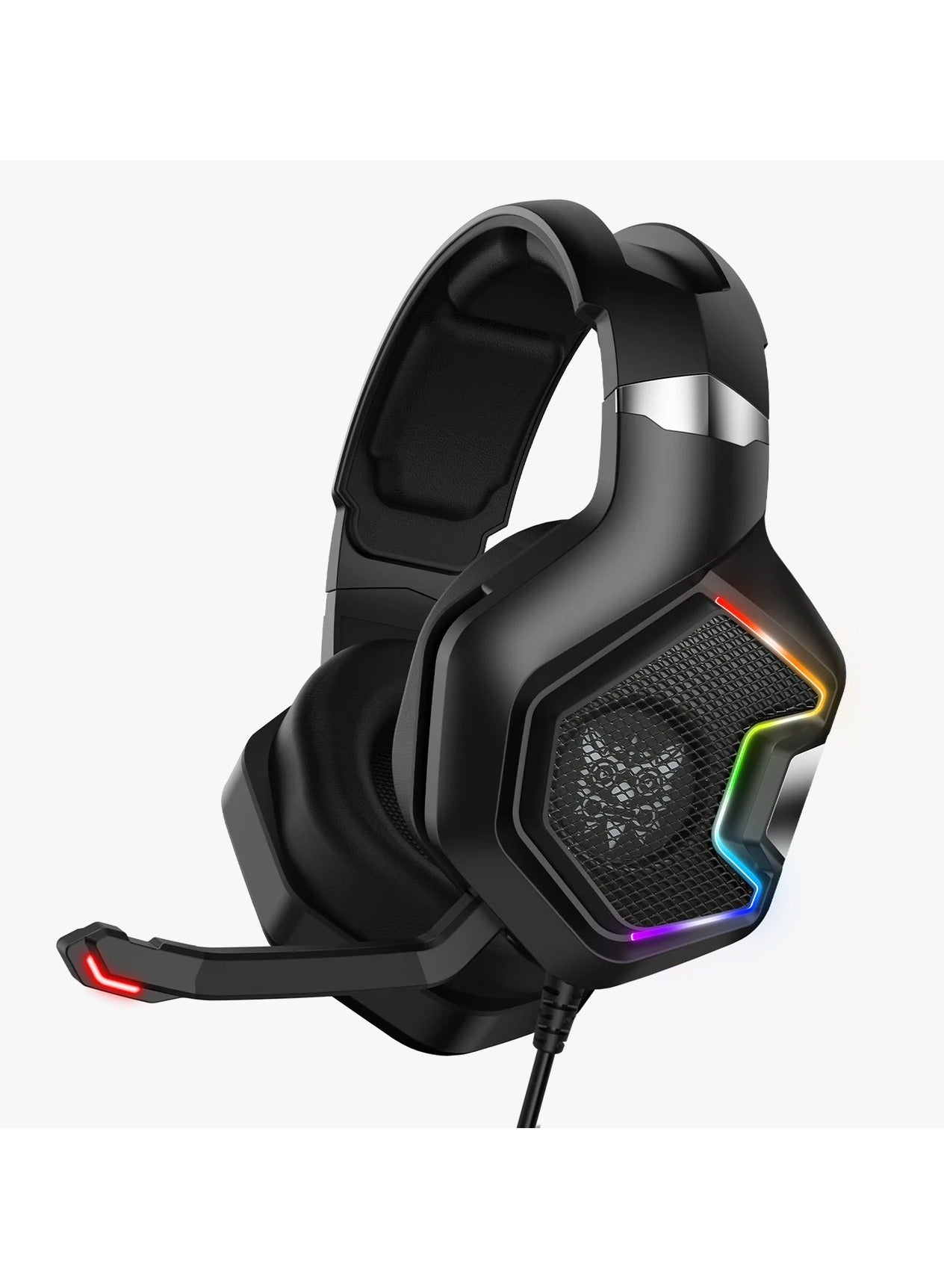 Compare Onikuma K10 Gaming Headset With Surround Sound Pro Noise Canceling Gaming Headphones With Mic And RGB LED Light at KSA Price