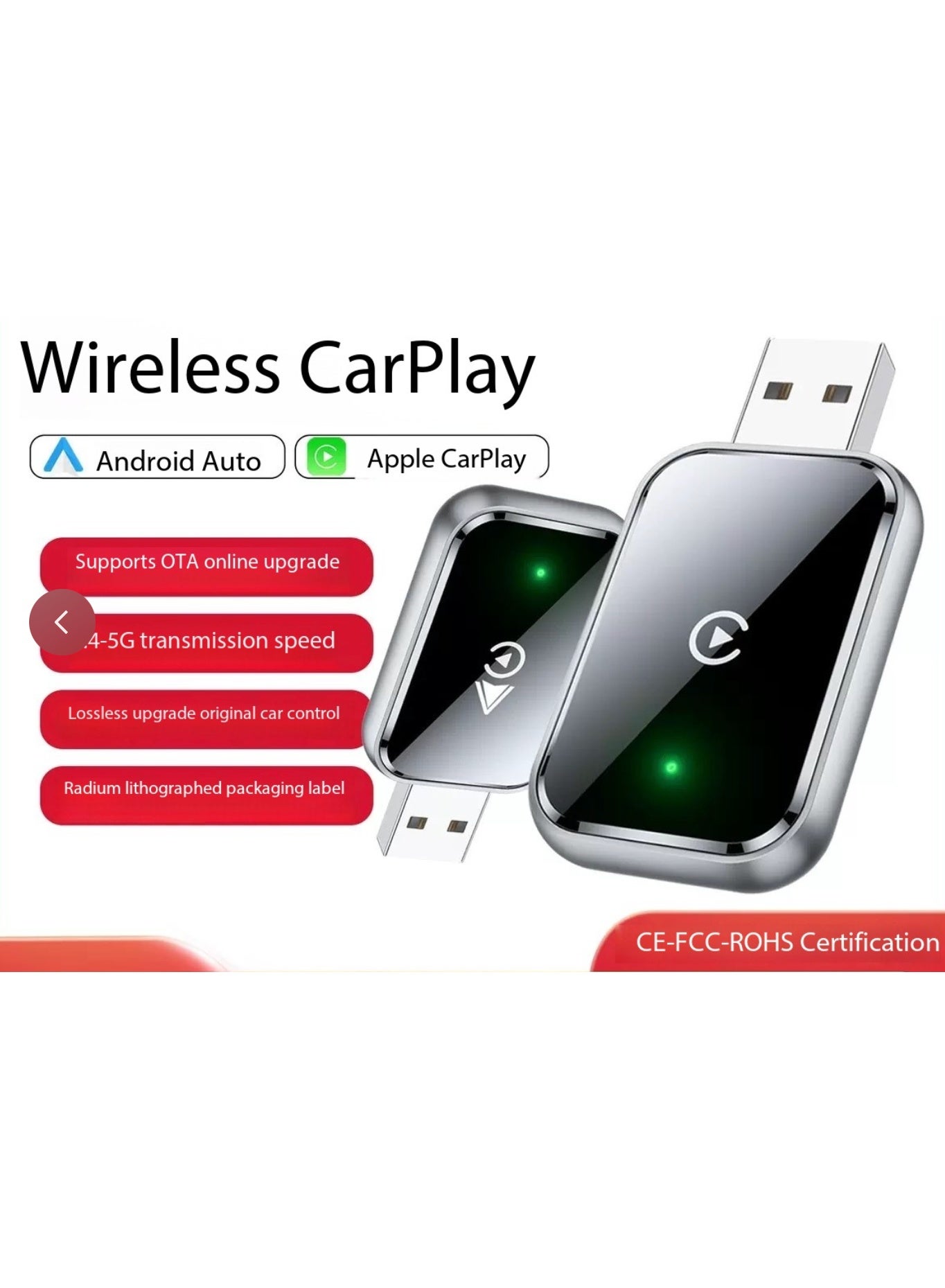 ALTRONE Mini 2-in-1 Wireless CarPlay & Android…